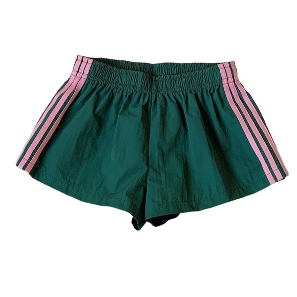 Green and Pink Striped Track Shorts | size Small | Brand New - Picture 2 of 9